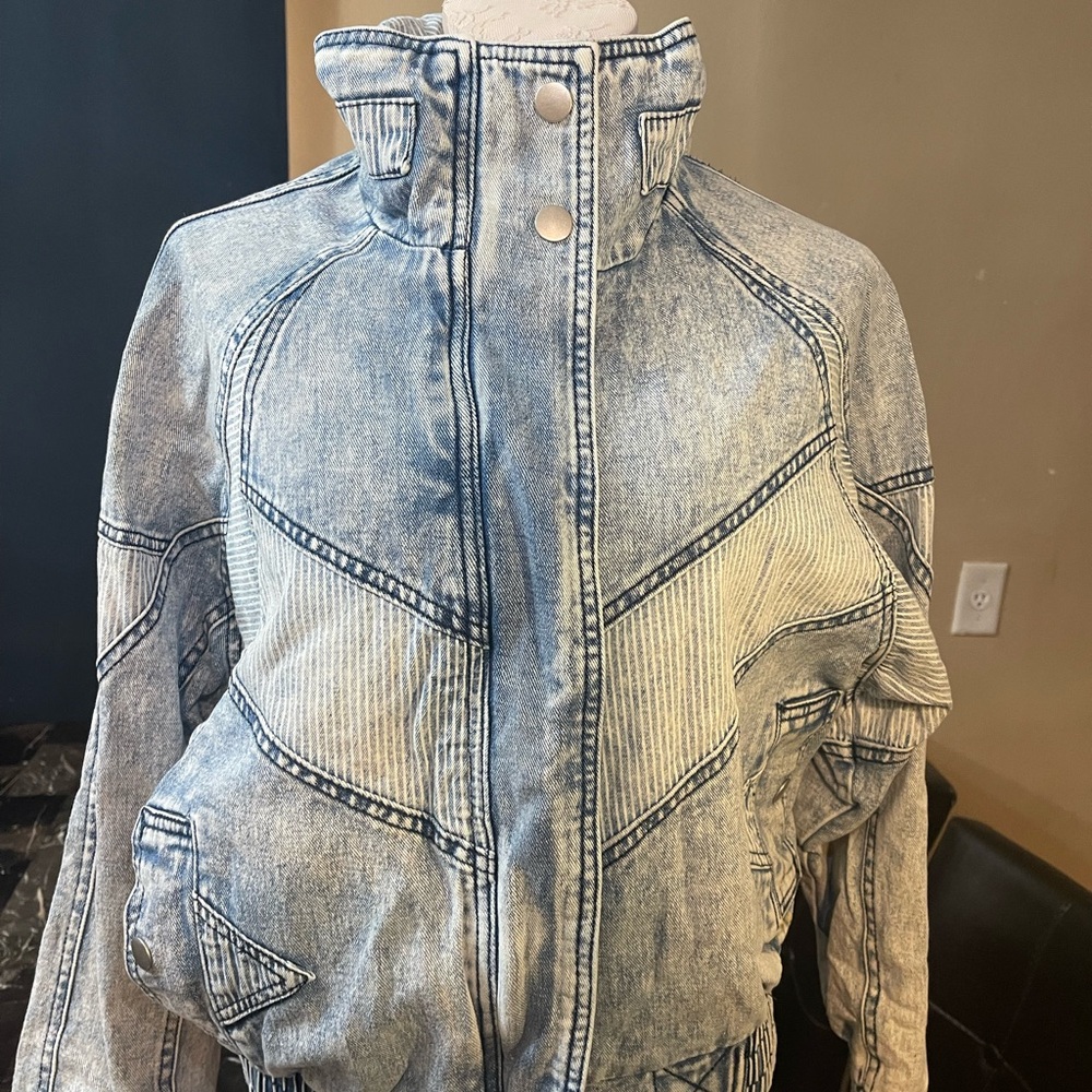 Forever 21 Blue Striped Jacket